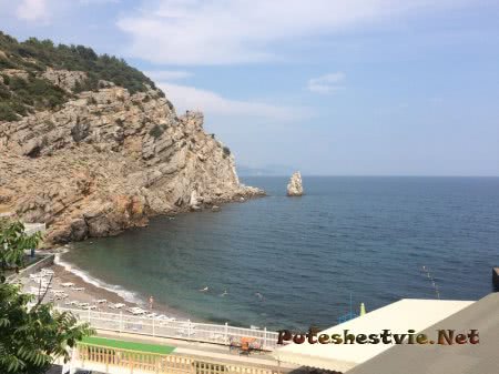 Отдых на пляже у Замка Ласточкино гнездо в Крыму Отдых на пляже у Замка Ласточкино гнездо в Крыму