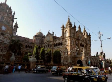 Вокзал Чхатрапати Шиваджи Индия город Мумбаи Вокзал Чхатрапати Шиваджи Индия город Мумбаи