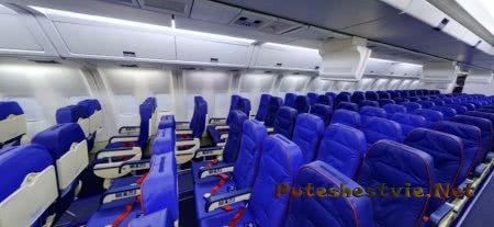 Места в середине салона самолета