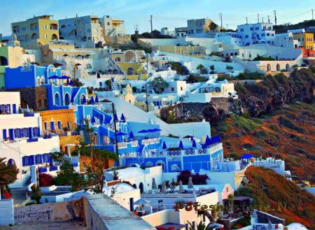 Отдых на острове Санторини в Греции