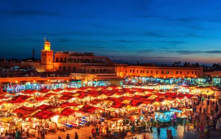 Город Марракеш в Марокко