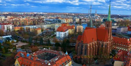 Город Вроцлав в Польше