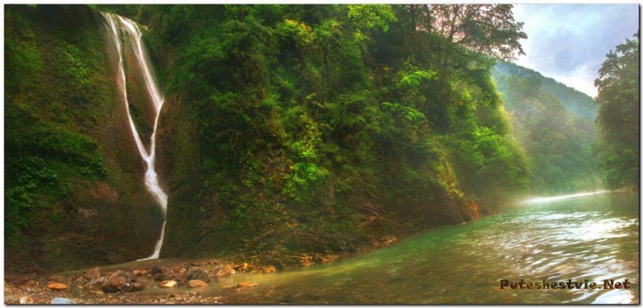 Ореховский водопад в Сочи