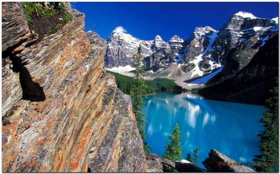 Озеро Морейн в Канаде Озеро Морейн в Канаде